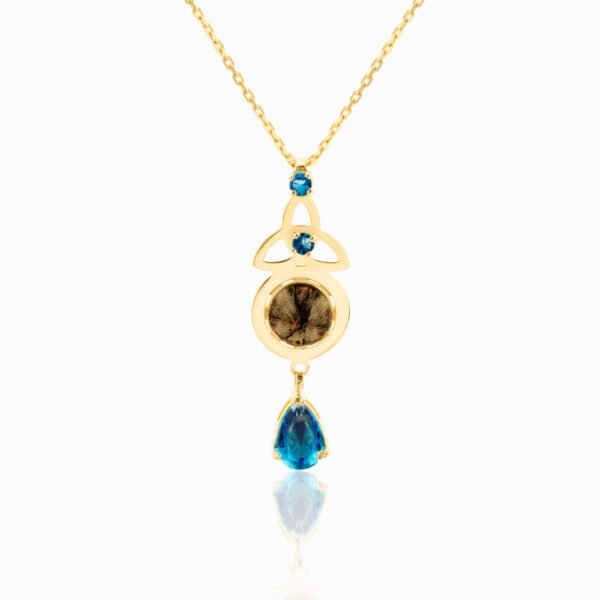 Colar Eternity em Prata 925 com Banho de Ouro 18k, a Rosa Eterna e Zircônias